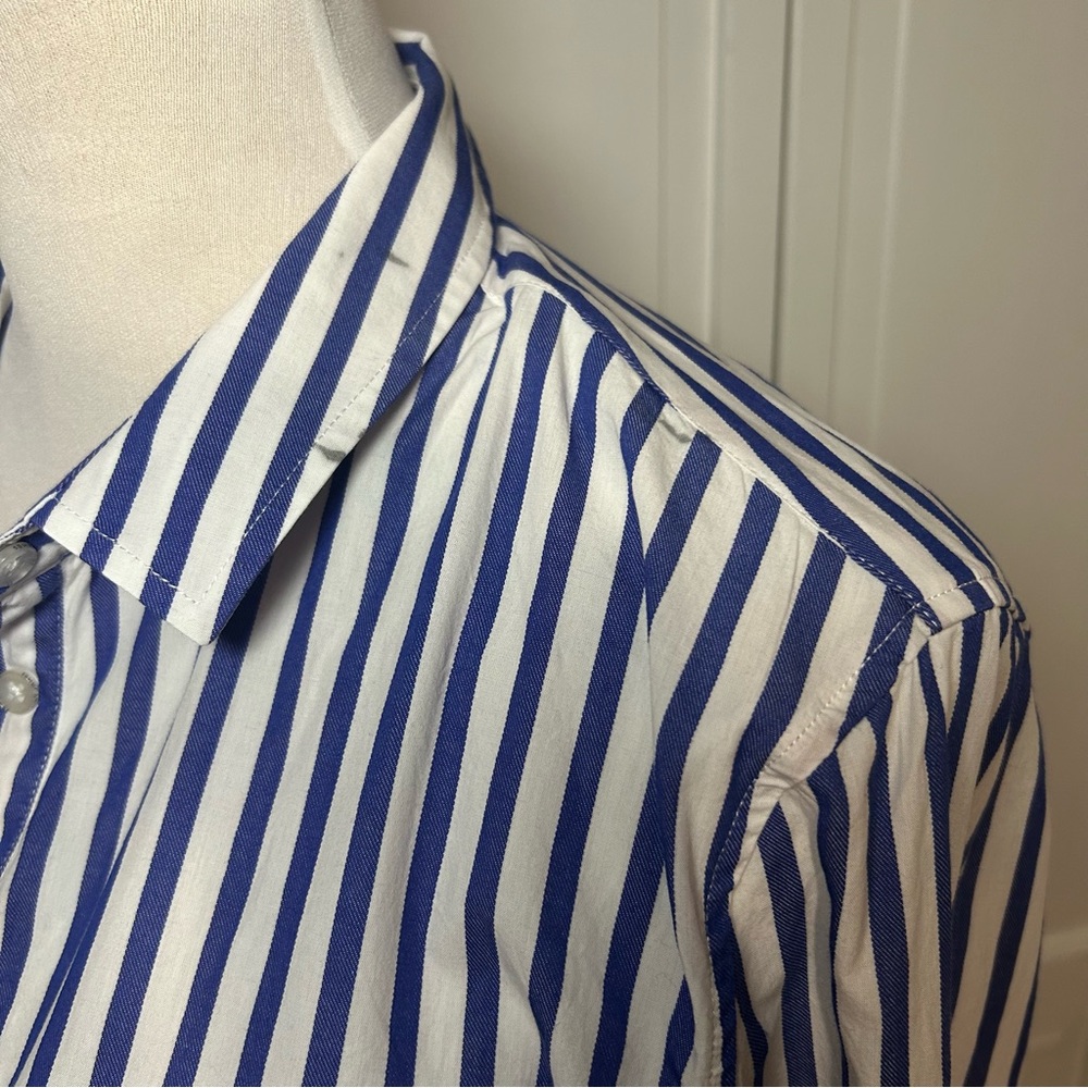 Saint James Benedict Blue and White Striped shirt Dress 10 - Picture 16 of 16
